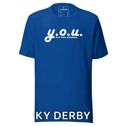 A Yellow T-Shirt That Says Ky Derby On The Bottom GIF