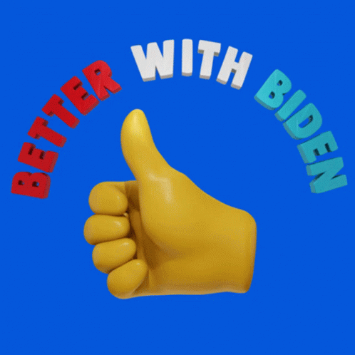 Yellow Thumbs Up Better With Biden GIF
