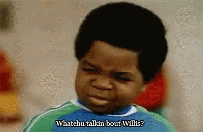 A Young Boy Is Making A Funny Face And Saying Whatchu Talkin Bout Willis ? GIF