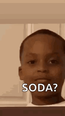 Boy Making Funny Face Says Soda GIF