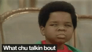Boy Making Funny Face With What Chu Talkin Bout GIF