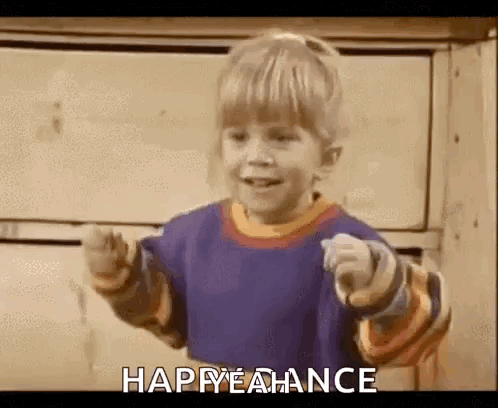 Boy Pointing And Saying Happy Yeahance GIF