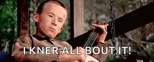 Boy Sitting On Swing Playing Guitar Saying I Knew All About It GIF