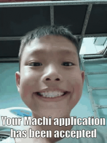 Young Boy Smiling With Your Machi Application Accepted Caption GIF