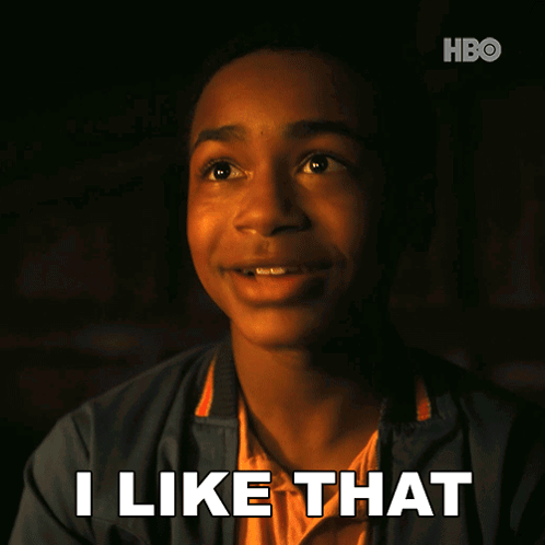 A Young Boy Says I Like That In A Dark Room GIF