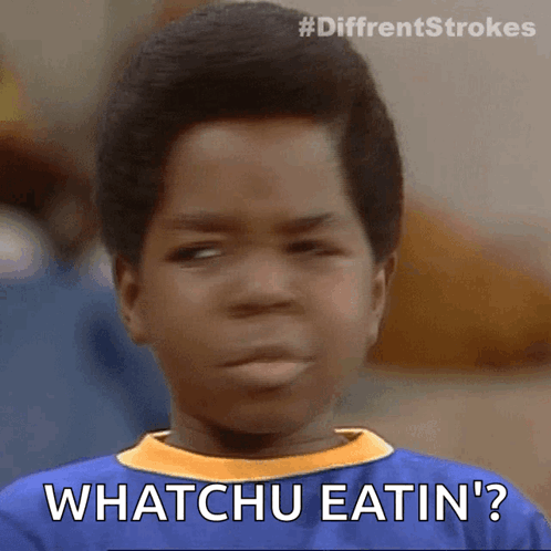 Boy Saying Whatchu Eatin GIF