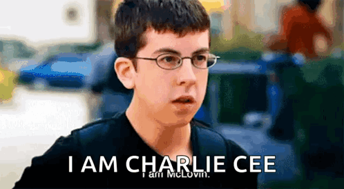 A Young Boy Wearing Glasses Says I Am Charlie Cee I Am Mclovin GIF