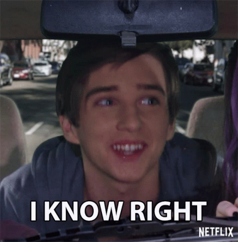 A Young Man In A Car Says I Know Right GIF