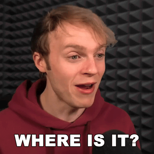 A Young Man In A Red Hoodie Says Where Is It GIF