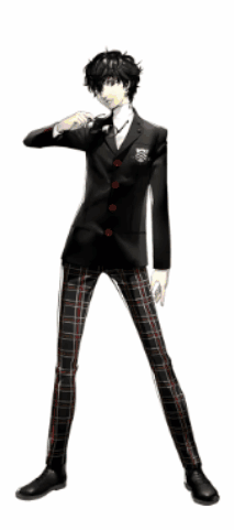 A Young Man In A Suit And Plaid Pants Is Standing On A White Background GIF