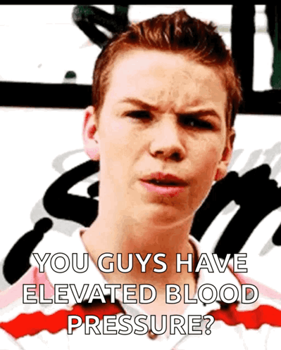 A Young Man Is Asking If He Has Elevated Blood Pressure . GIF