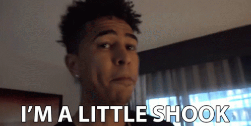 A Young Man Says I 'M A Little Shook In A Room GIF