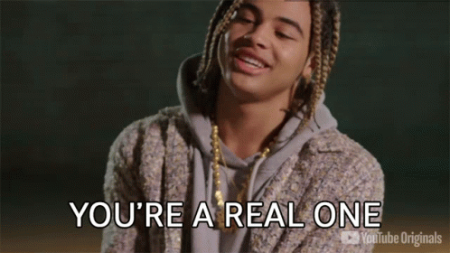 A Young Man Says You 'Re A Real One In A Youtube Originals Ad GIF