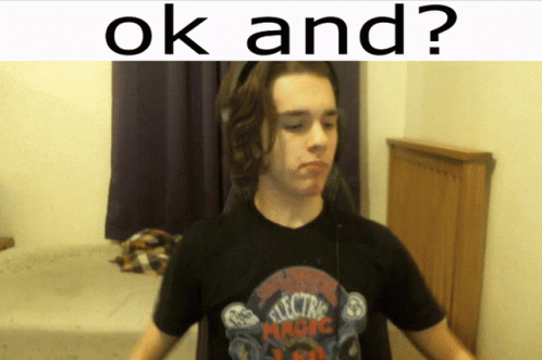 A Young Man Wearing A Black Shirt That Says Electric Magic On It GIF