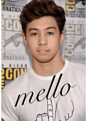 Young Man Wearing White Mello Shirt GIF