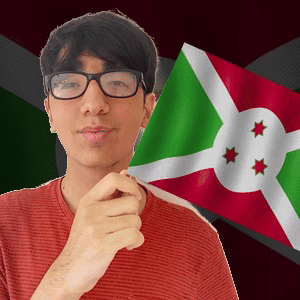 A Young Man Wearing Glasses Holds A Flag In Front Of Him GIF