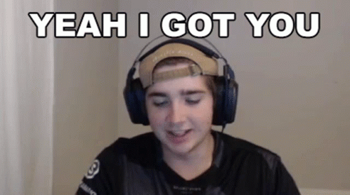A Young Man Wearing Headphones And A Hat Says Yeah I Got You . GIF