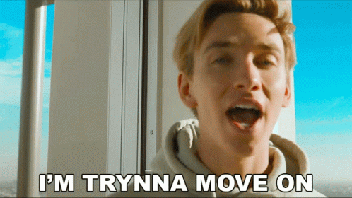 A Young Man With His Mouth Open Says I 'M Trynna Move On GIF