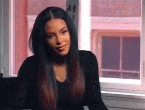 Aaliyah Smile With Nod GIF