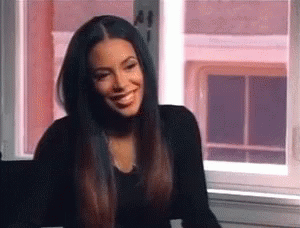 Aaliyah Smile On Interview GIF