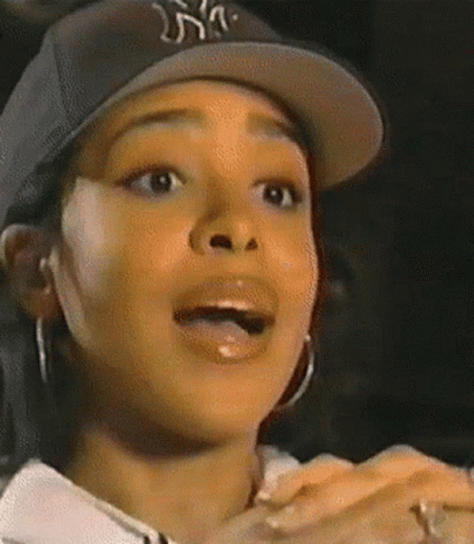Aaliyah With Head Cap GIF