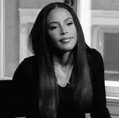 Aaliyah Smirk On Interview GIF