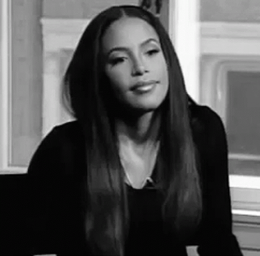 Aaliyah Smirk On Interview GIF