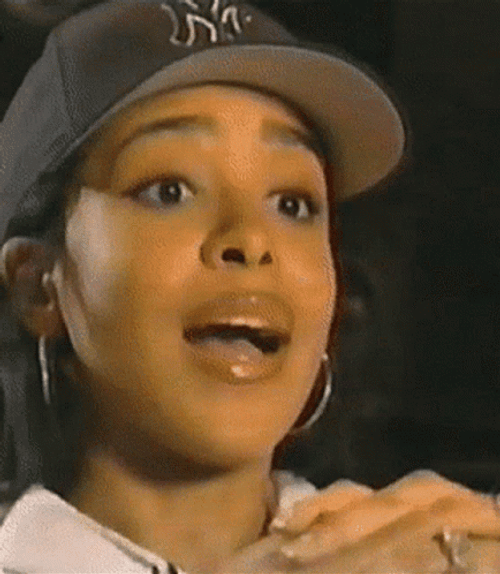 Aaliyah With Head Cap GIF