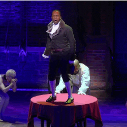 Aaron Burr Hamilton Jumping In The Table GIF