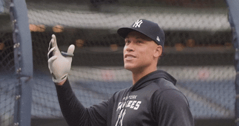 Aaron Judge Motioning Turn It Up GIF