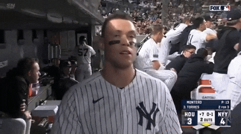 Aaron Judge No Reaction After Yankees Win GIF