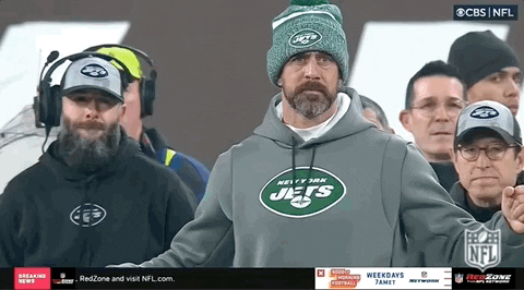 Aaron Rodger Celebrating Jets GIF
