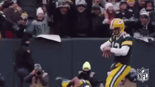 Aaron Rodgers Flexing GIF