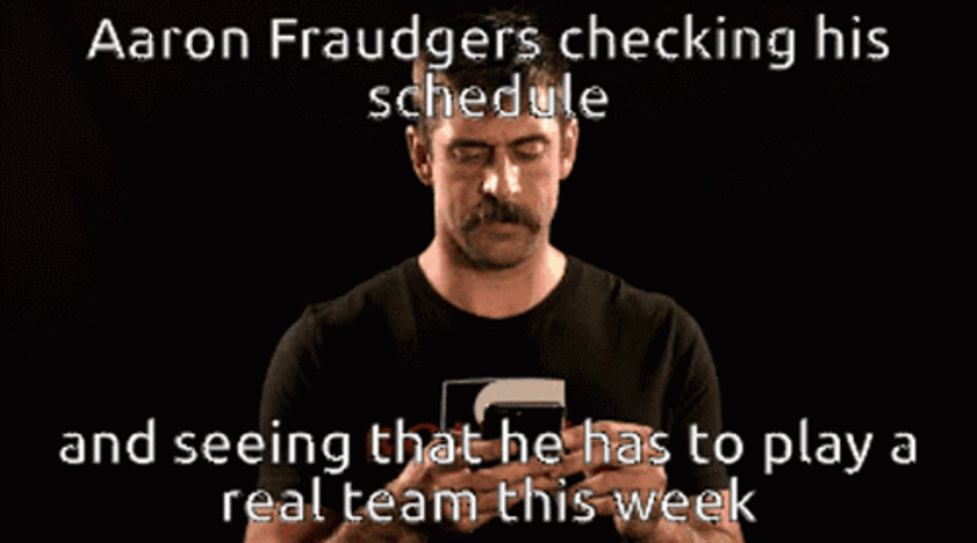 Aaron Rodgers Relax Checking Schedules GIF