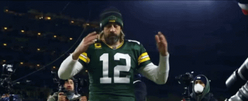 Aaron Rodgers Rock And Roll Sign GIF