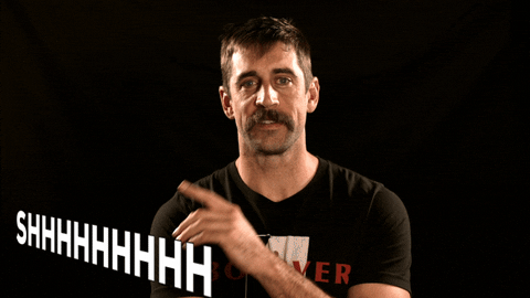 Aaron Rodgers Shhhh GIF