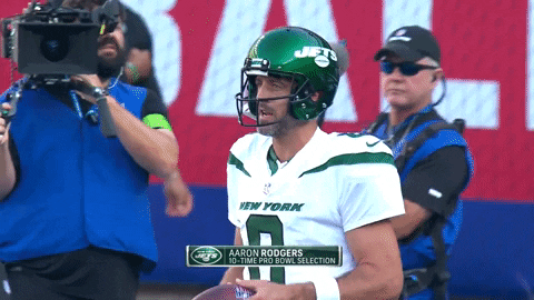 Aaron Rodgers Spinning Football GIF