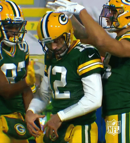 Aaron Rodgers With Team GIF
