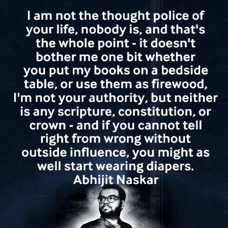 Abhijit Naskar Quote On Black Background GIF