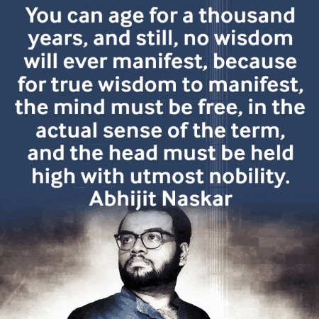Abhijit Naskar Quote on Blue Background