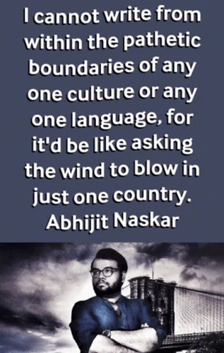 Abhijit Naskar Quote On Blue Background GIF