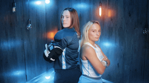 Abigail Taylor Ashton Odiorne Serious Back To Back GIF