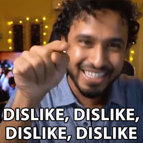 Abish Mathew Repeating Dislike Word GIF