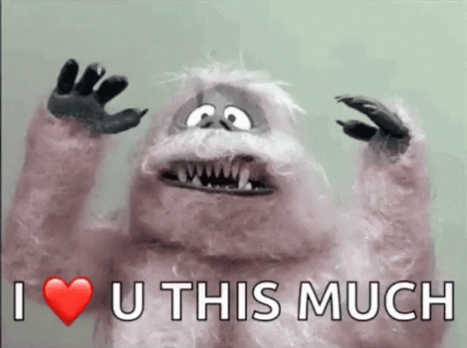 Abominable Snow Monster Yeti Funny I Love You GIF