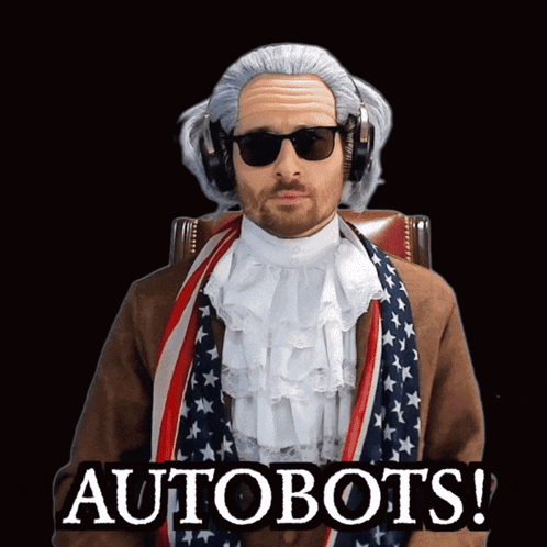 Abraham Lincoln in Sunglasses and Headphones Says Autobots