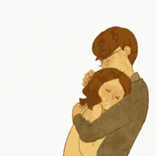 Animated Couple Abrazo GIF