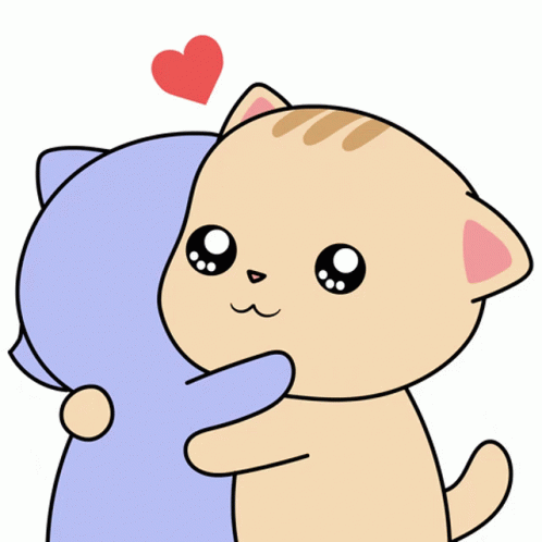 Teary Eyes Peach Cat Animation Abrazo GIF