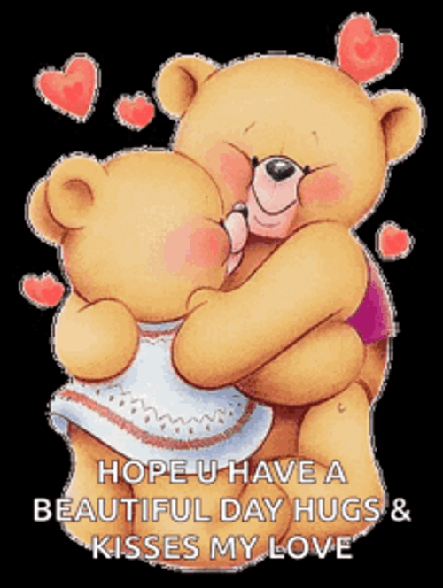 Abrazos Couple Teddy Bears Hugging GIF