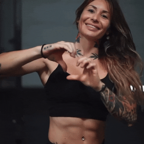 Abs Celia Gabbiani Making Hand Heart GIF