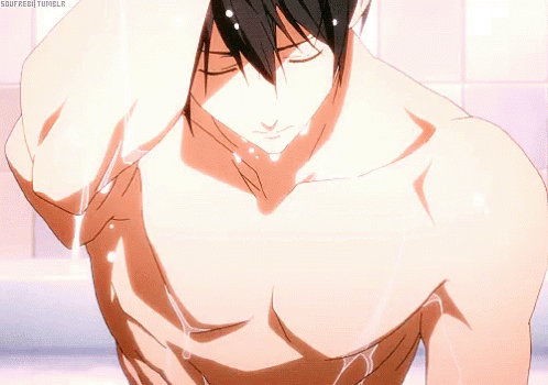 Abs Haruka Nanase Getting Up Free Anime GIF